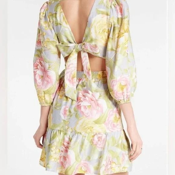 Express Floral Wrap Dress - Picture 2 of 5